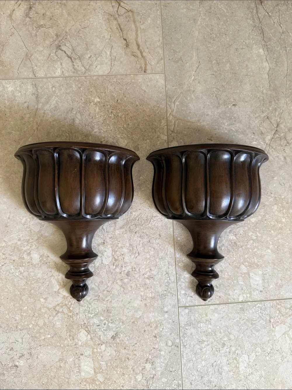 Vintage 1975 Syroco Wall Sconces Set of 2